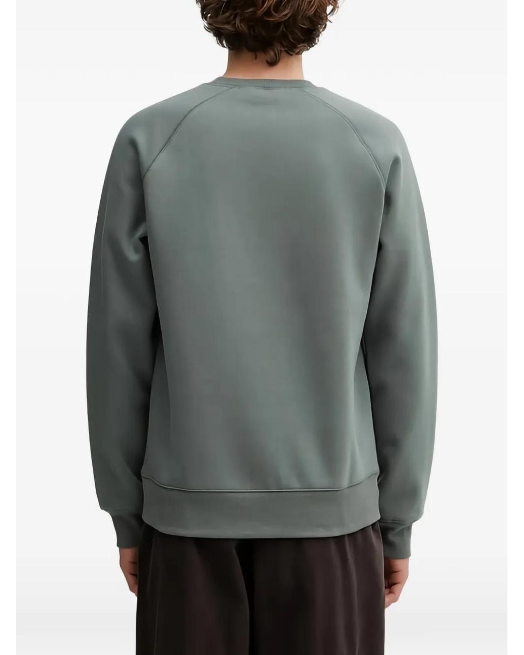 Carhartt Green Logo-Embroidered Raglan-Sleeve Sweatshirt for men
