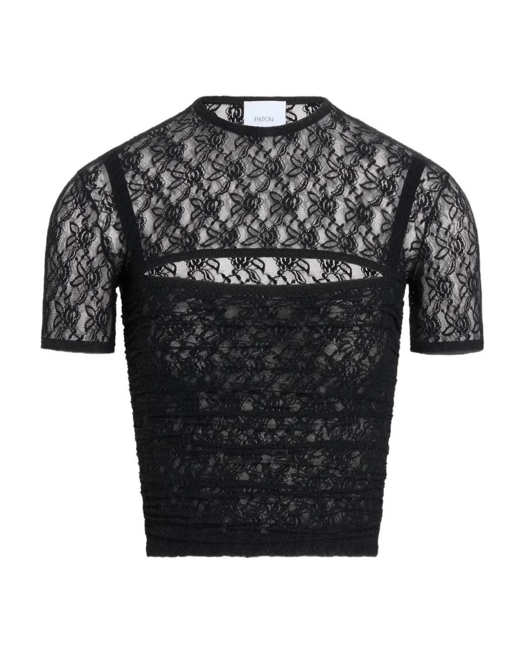 Patou Black Lace T-Shirt