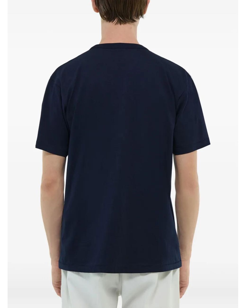 Fursac Blue Logo-Embroidered T-Shirt for men