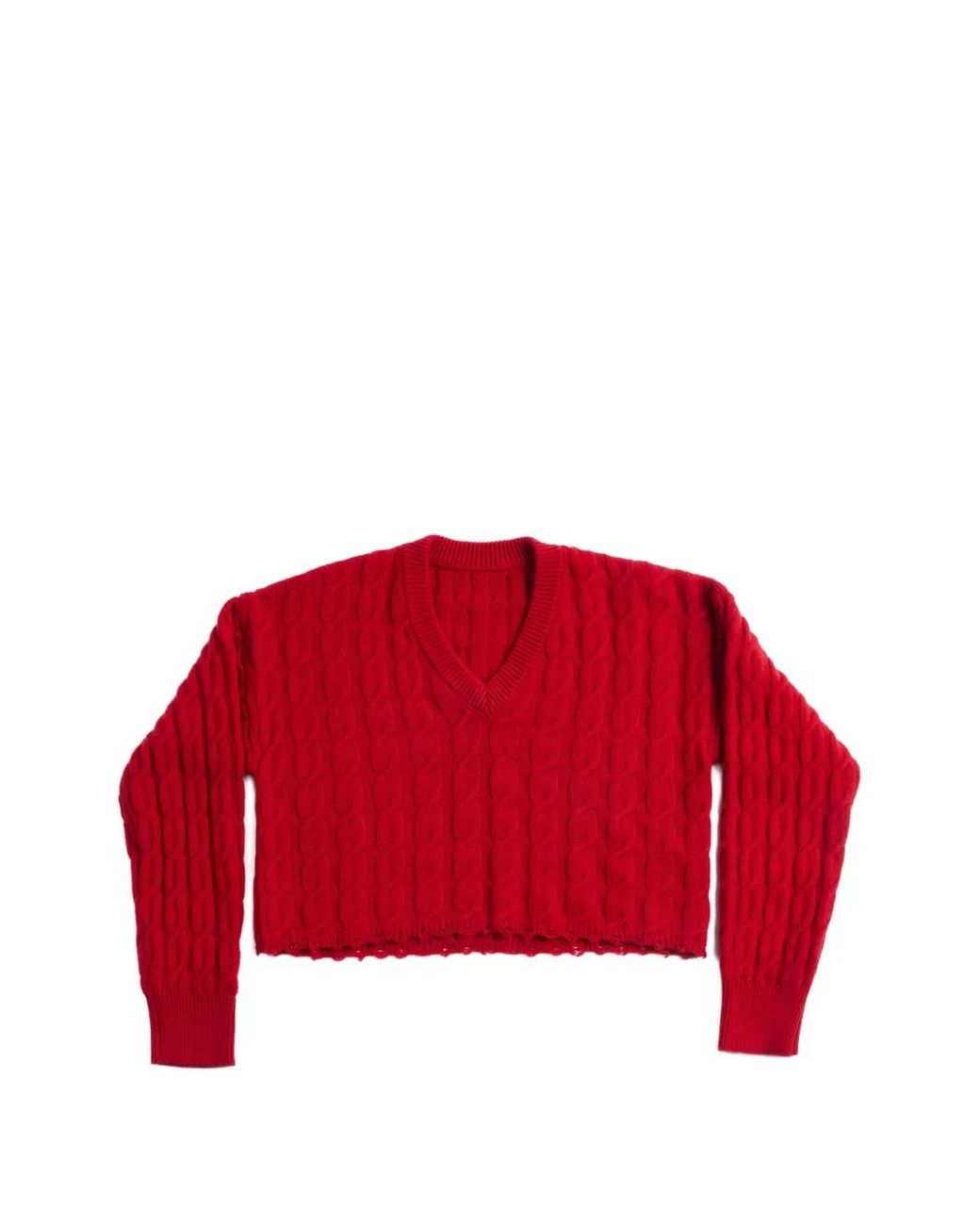 Fortela Red Cable Knit Knitwear