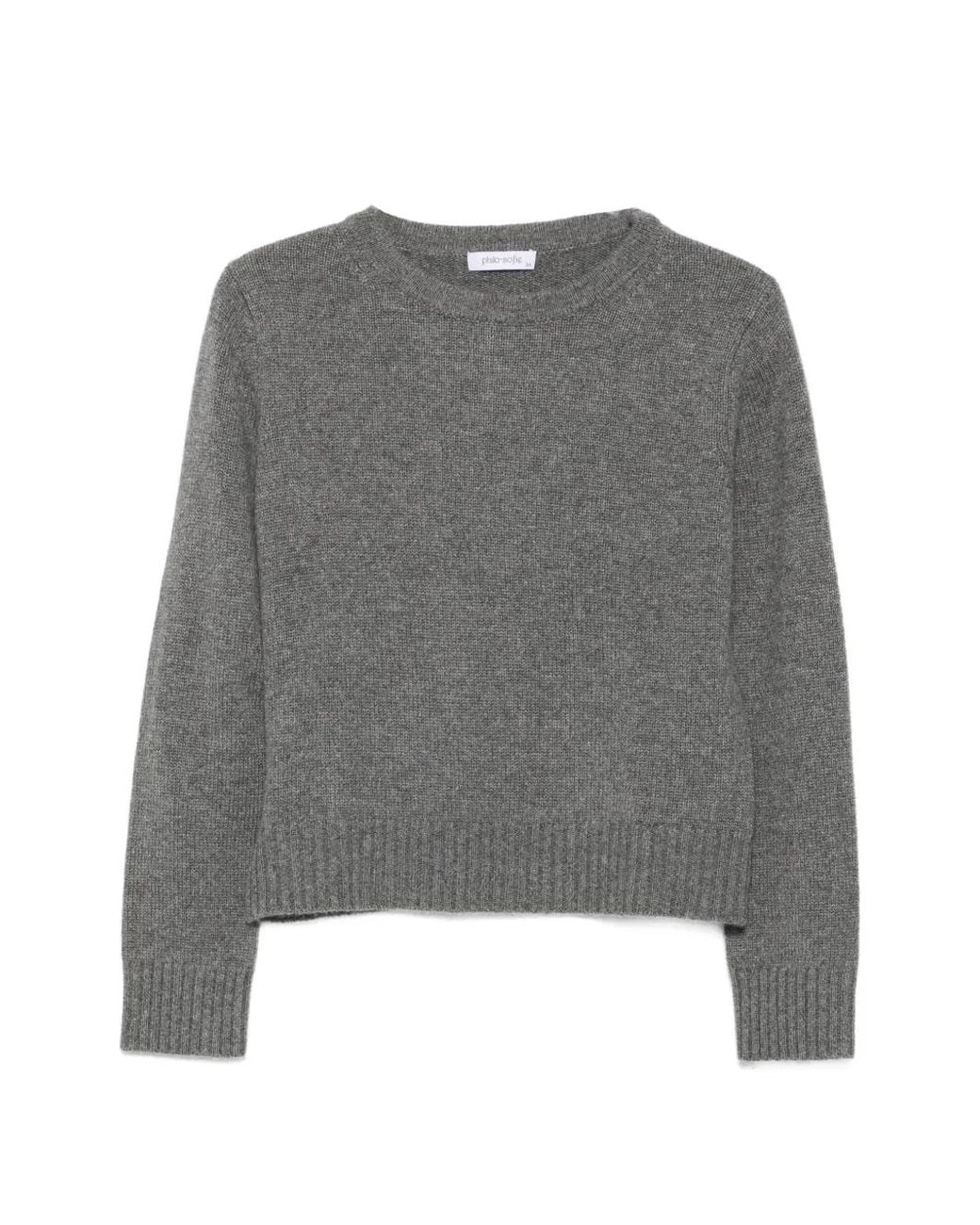 Philo-Sofie Cashmere Gray Crew-Neck Sweater
