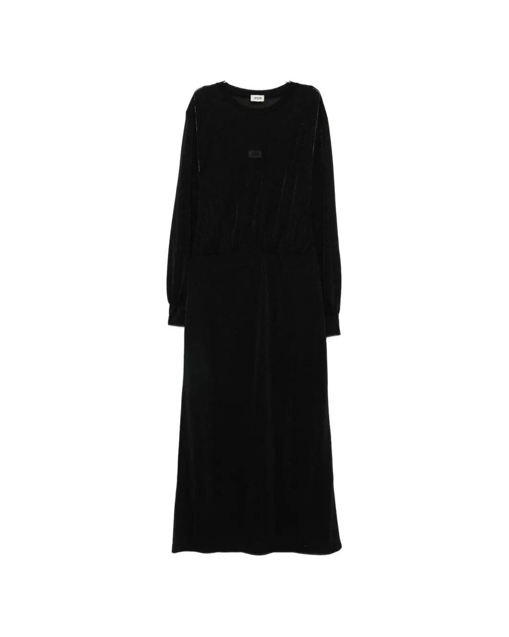 Drykorn Black Long-Sleeves Midi Dress
