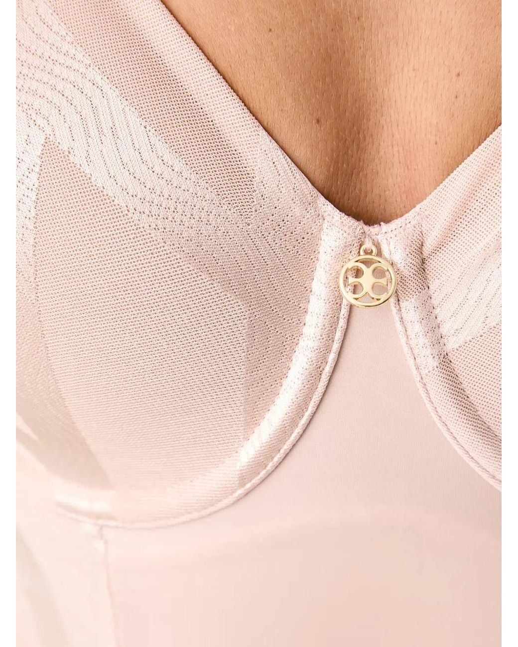 Chantelle Pink Glaze Patterned-Mesh Bodysuit