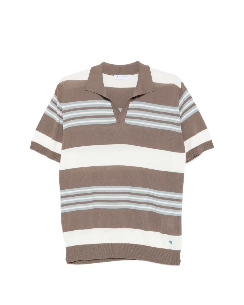 Manuel Ritz Gray T-Shirt À Col V for men