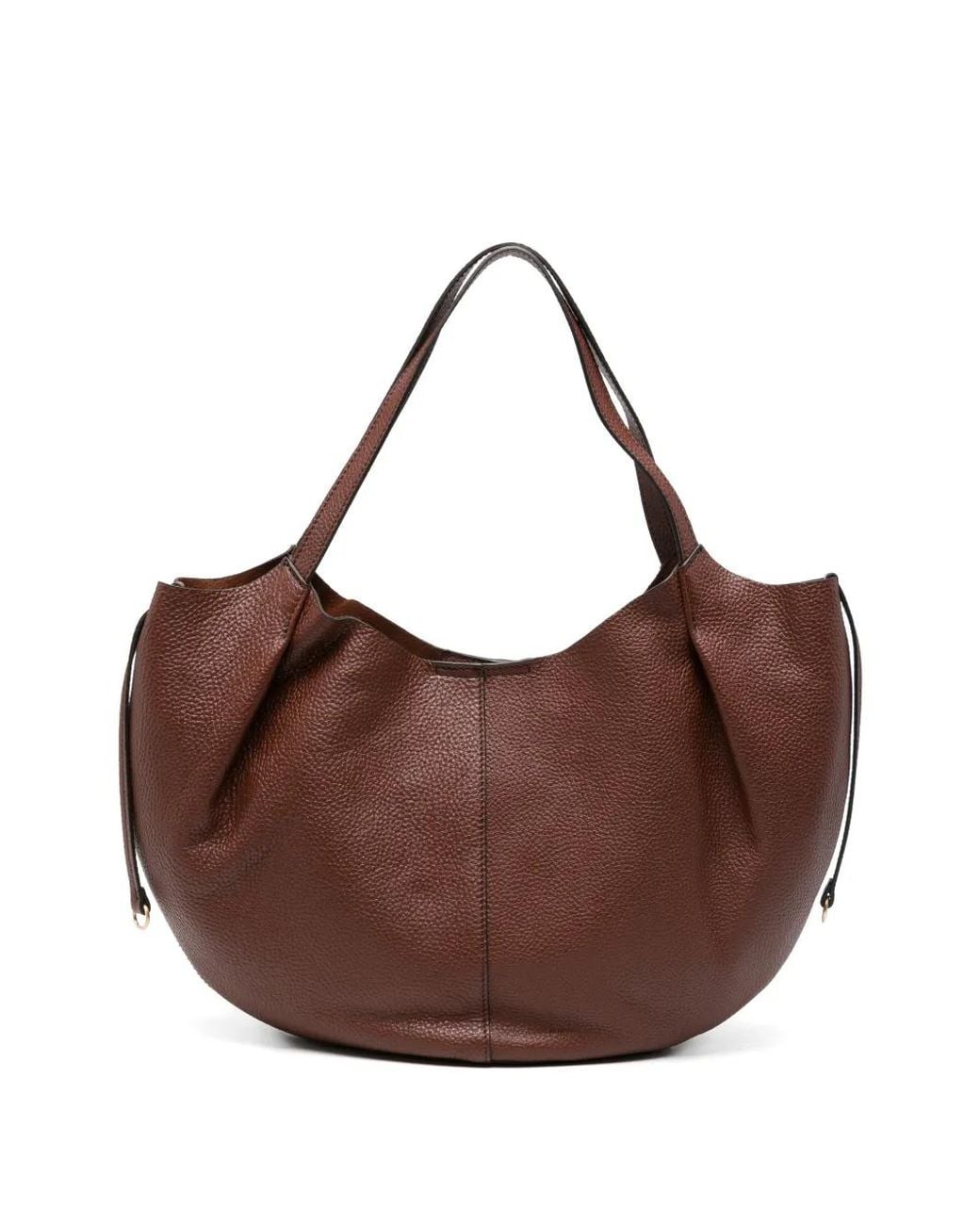 The Bridge Brown Logo-Patch Shoulder Bag