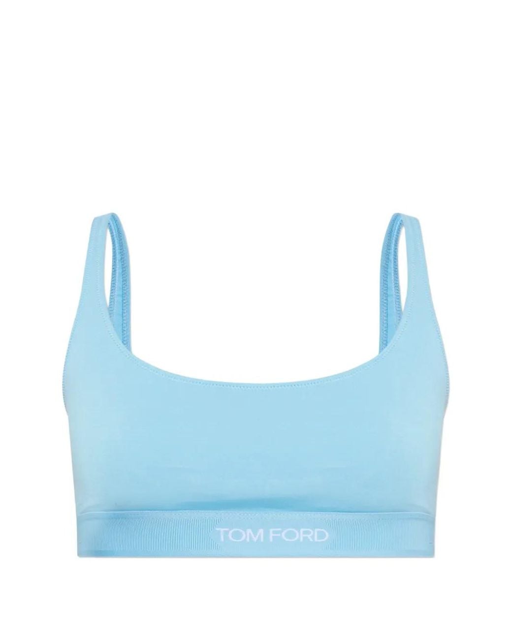 Tom Ford Blue Logo Bandeau Bra