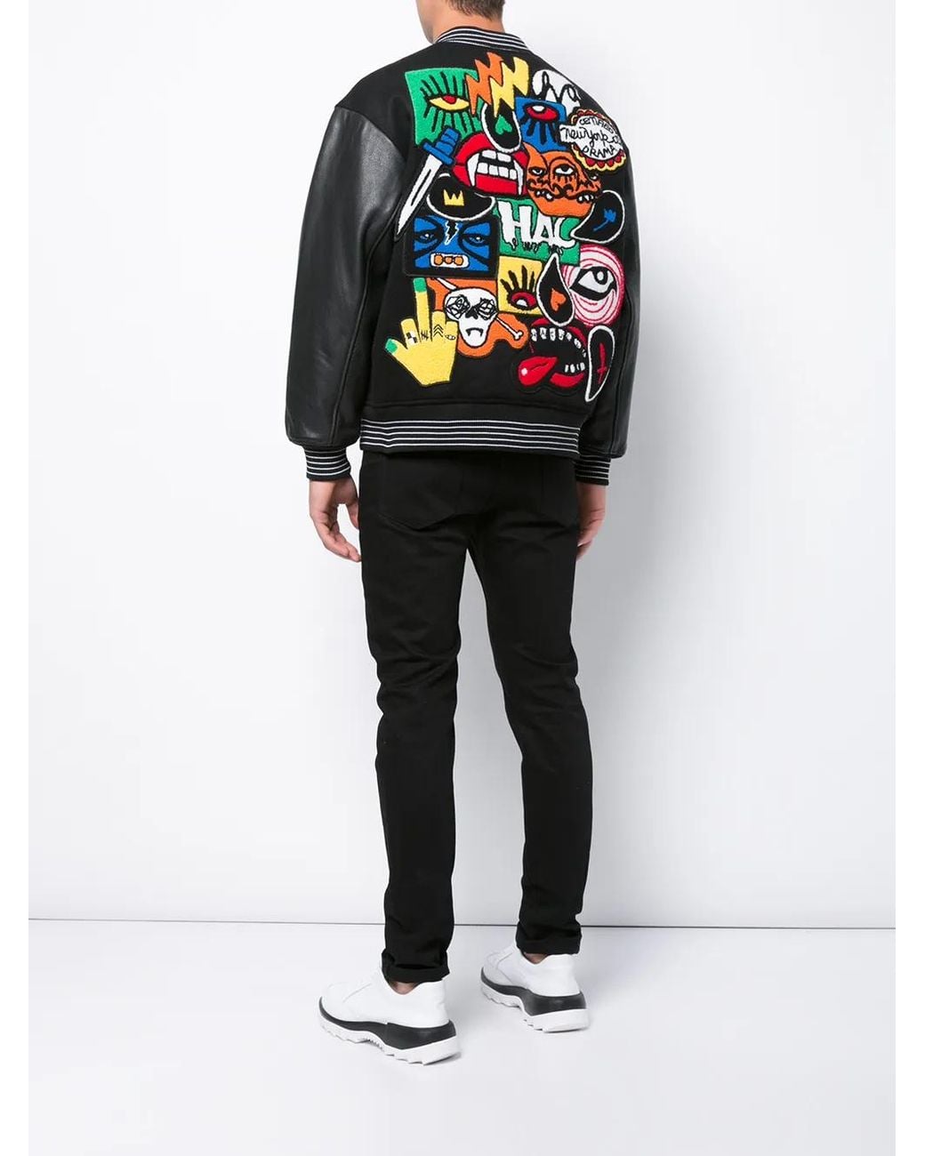 Haculla Black Lost Breed Patch Bomber Jacket for men