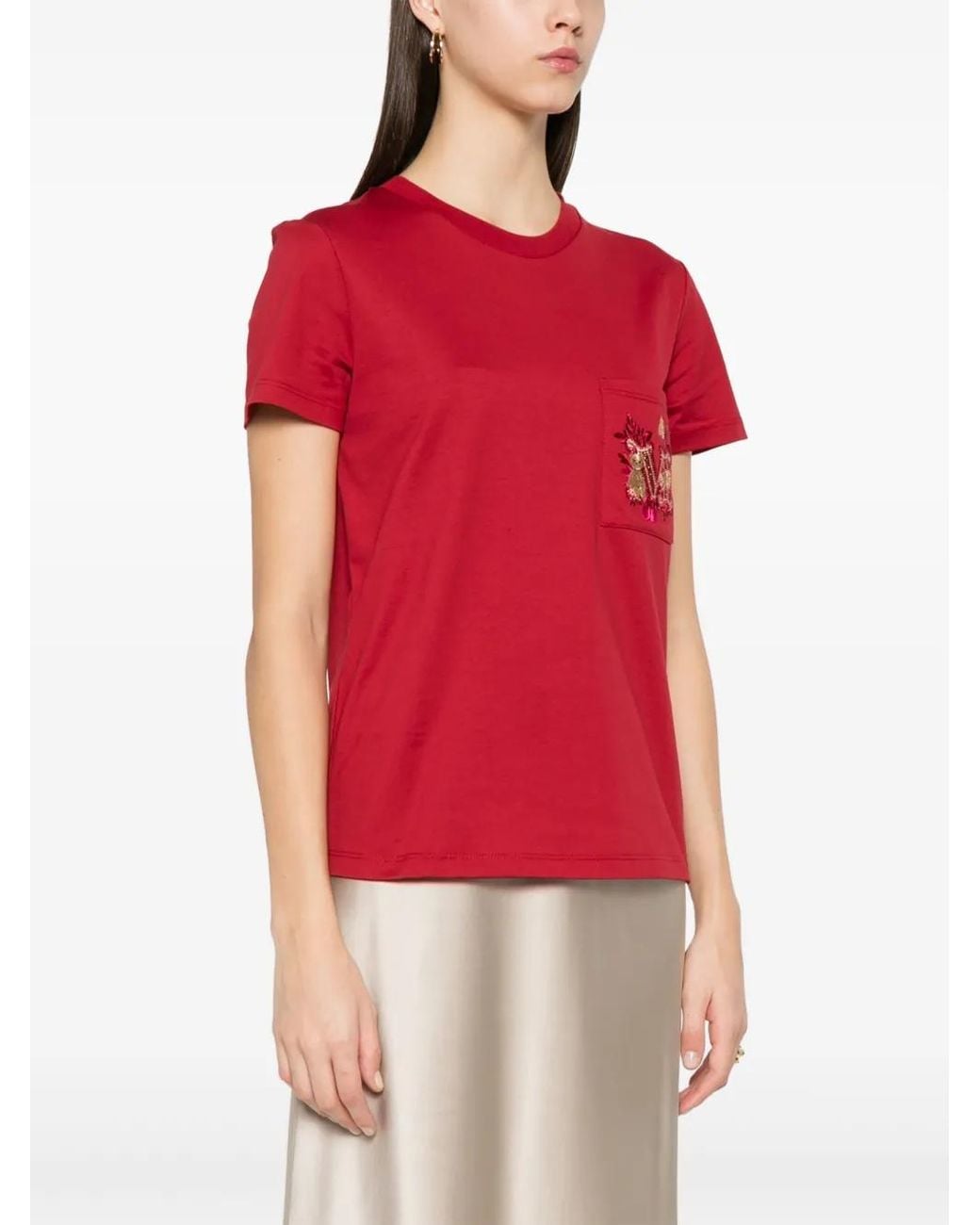 Max Mara Red Nunzio Top