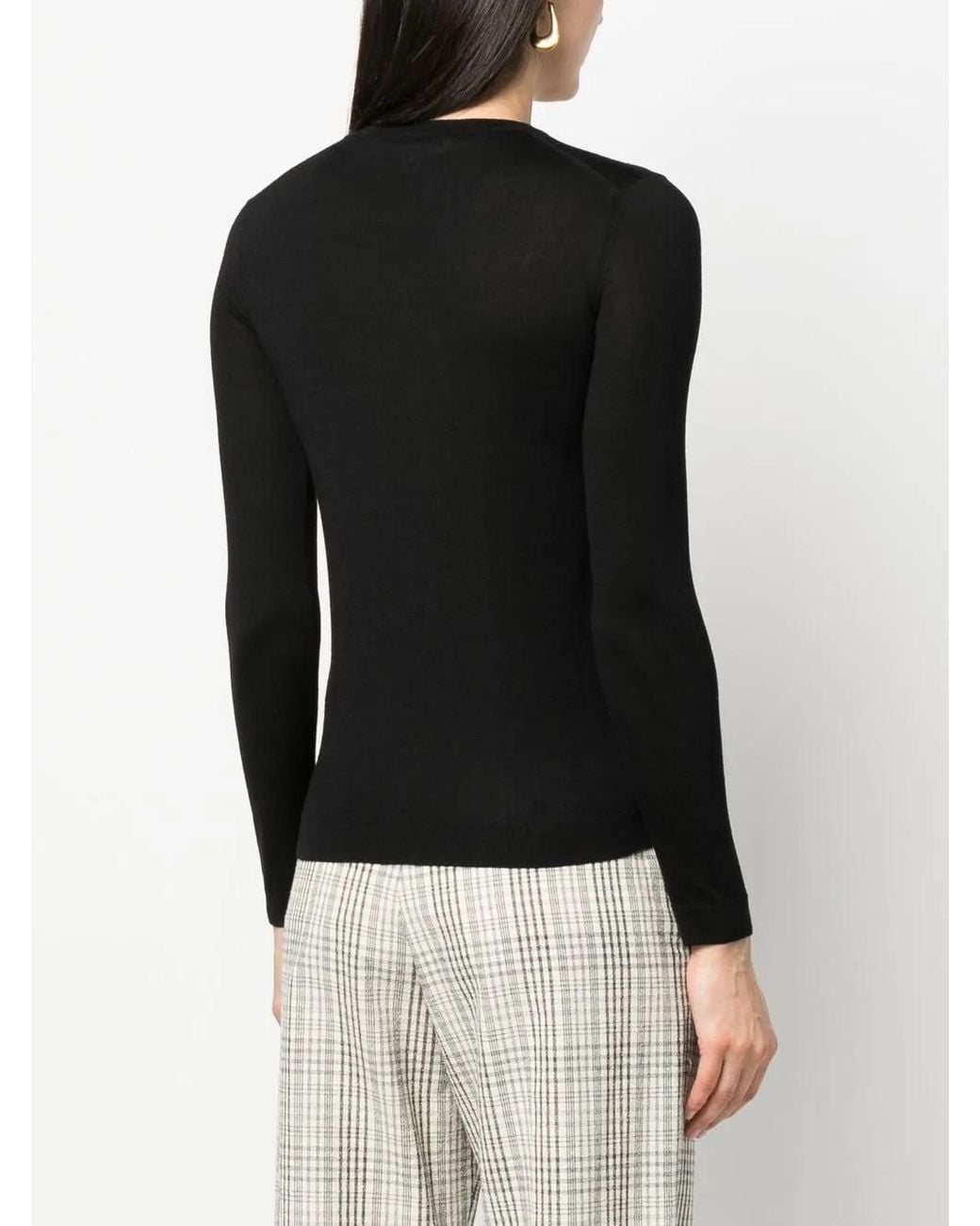 Ralph Lauren Black Round-Neck Knit Jumper