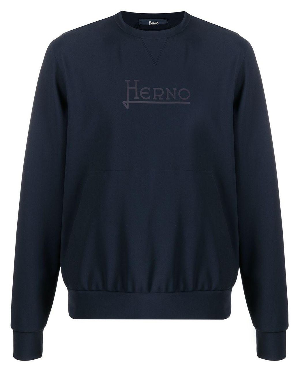 Herno Logo Print Sweatshirt in Blue for Men - Lyst
