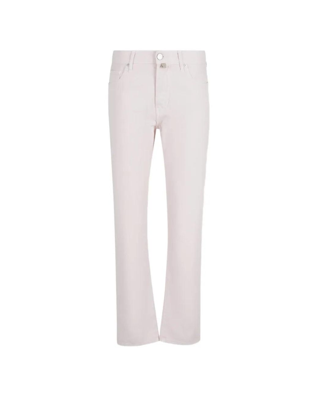 Jacob Cohen White Logo-Patch Jeans for men