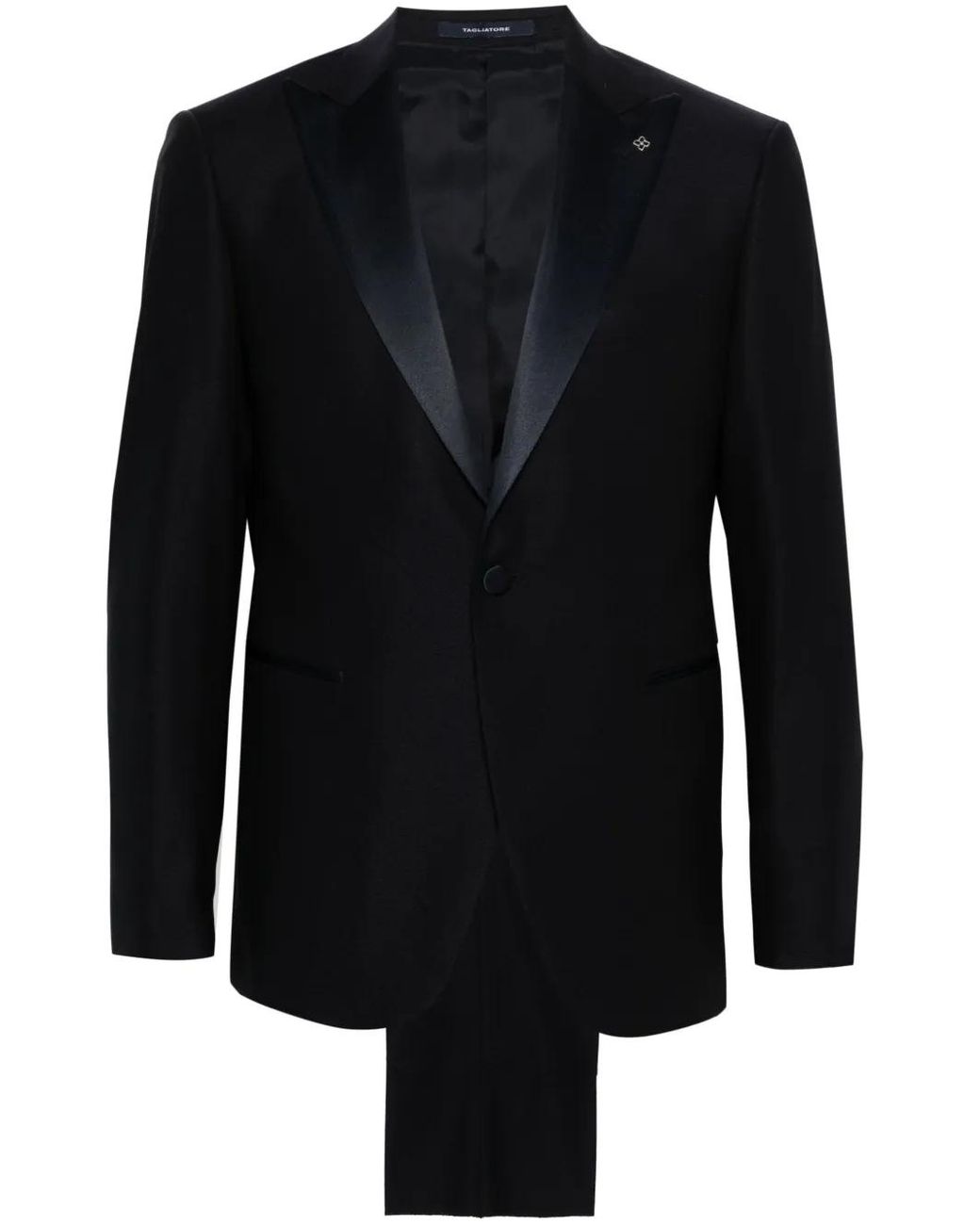 Tagliatore Black Single-Breasted Suit for men