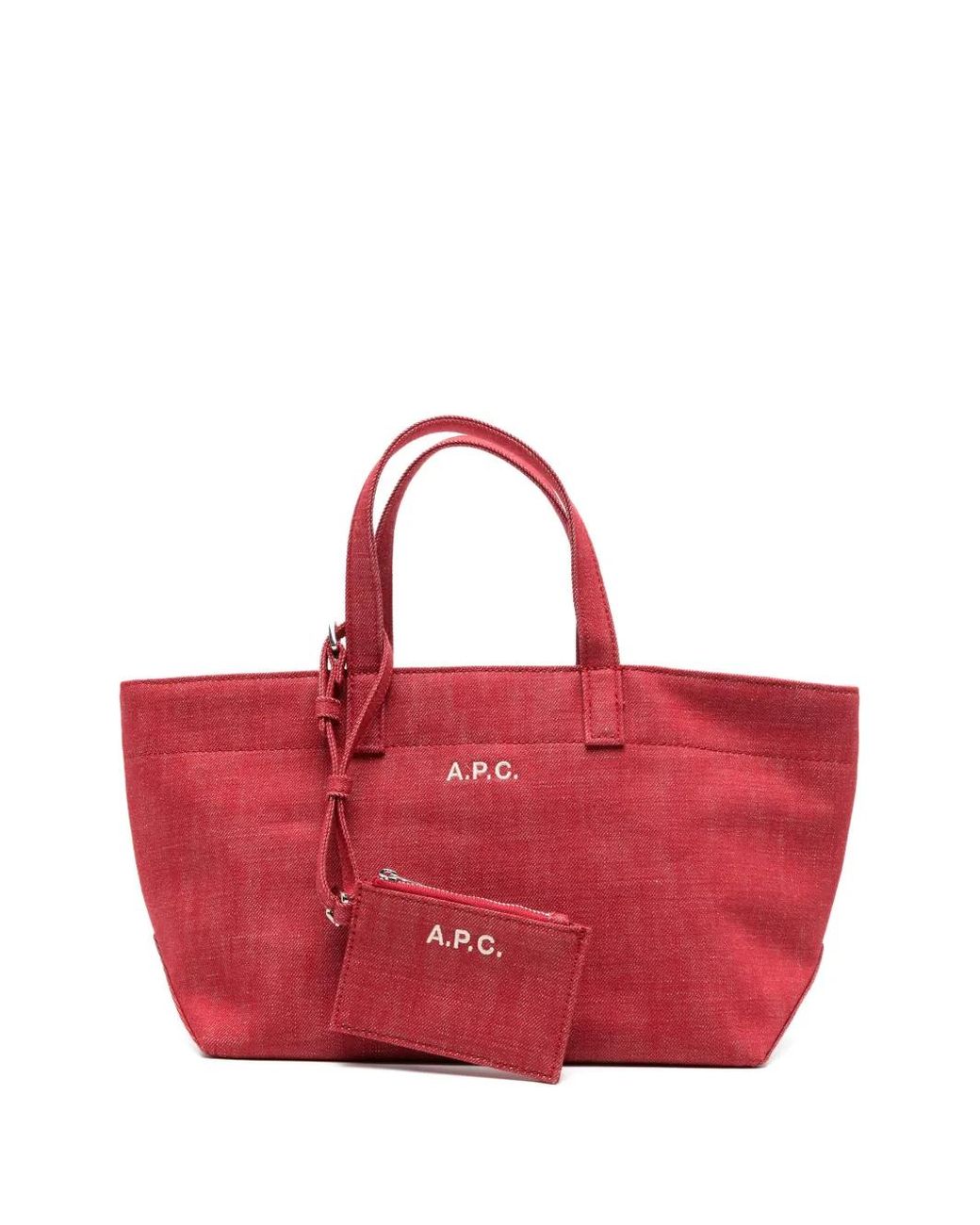 A.P.C. Red Small Drummer Tote Bag