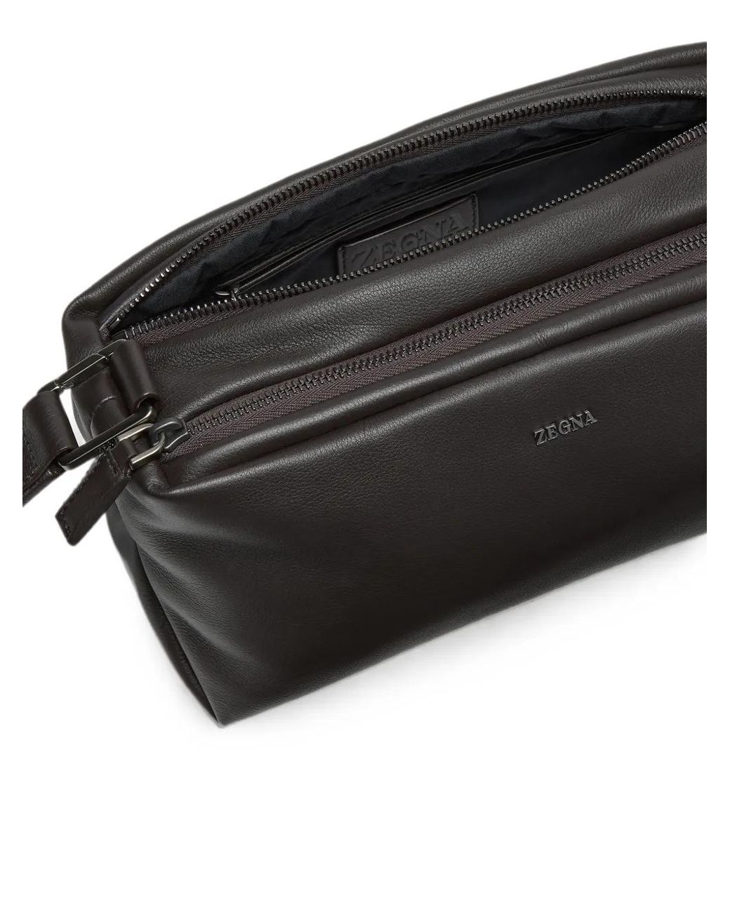 Zegna Black Softy Secondskin Dark Bag for men