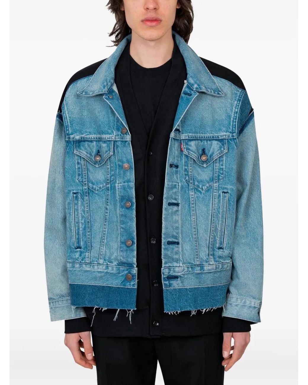 Junya Watanabe Blue Denim Panelled Jacket for men