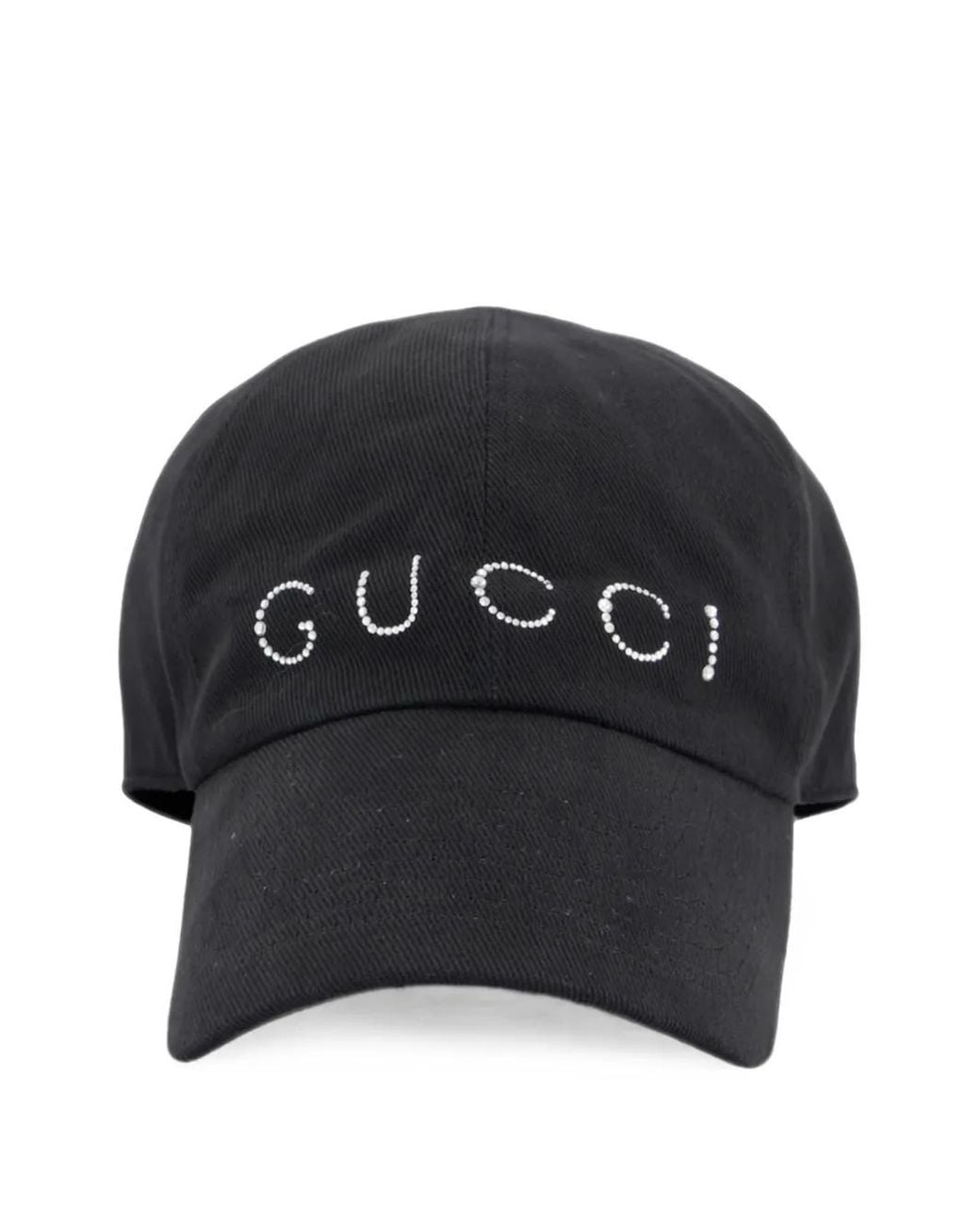 Gucci Black Embellished Logo Baseball Cap