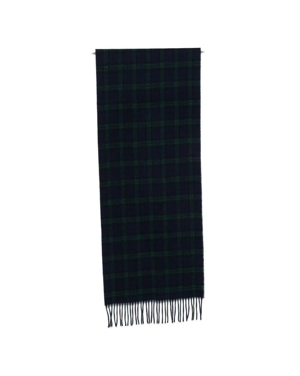 Baracuta Blue Tartan Fringed Scarf for men
