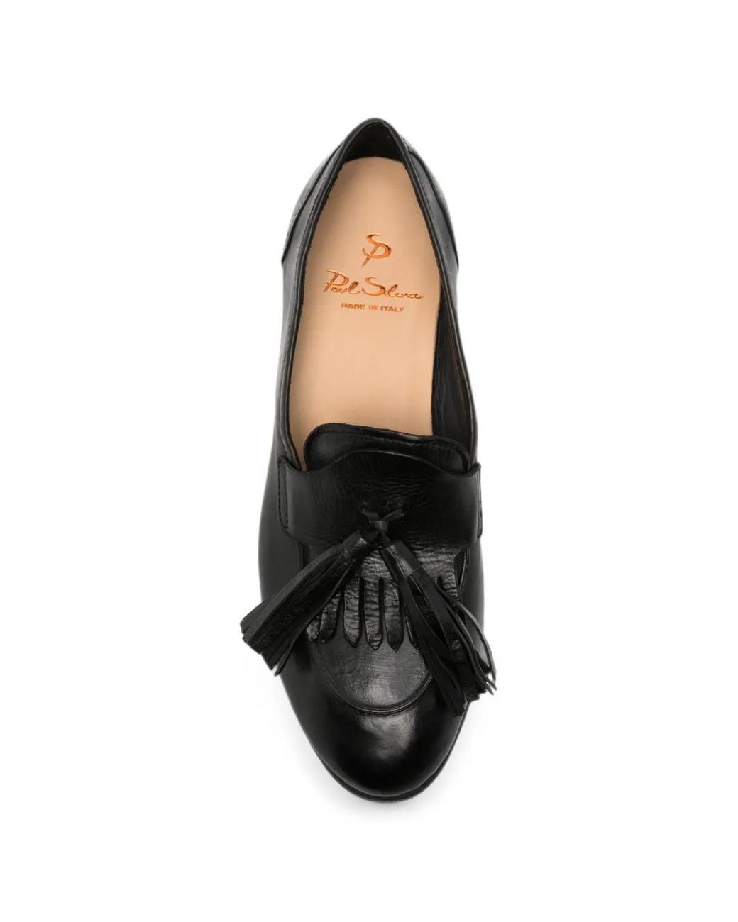 PAUL SILENCE Black Tassel-Detail Loafers