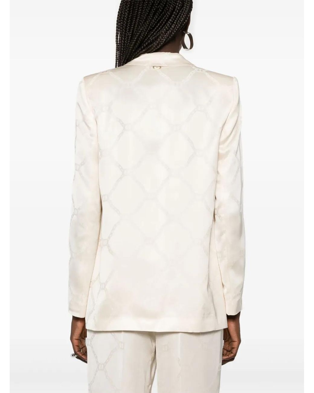 Twinset Natural Oval T-Jacquard Blazer
