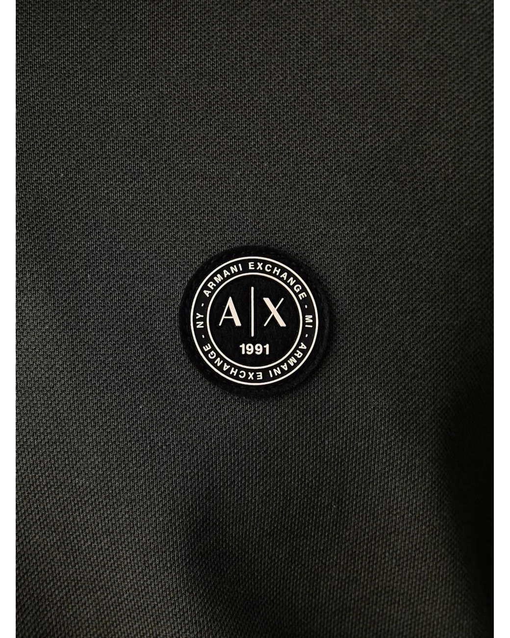 ARMANI EXCHANGE Black Regular Fit Polo Shirt for men