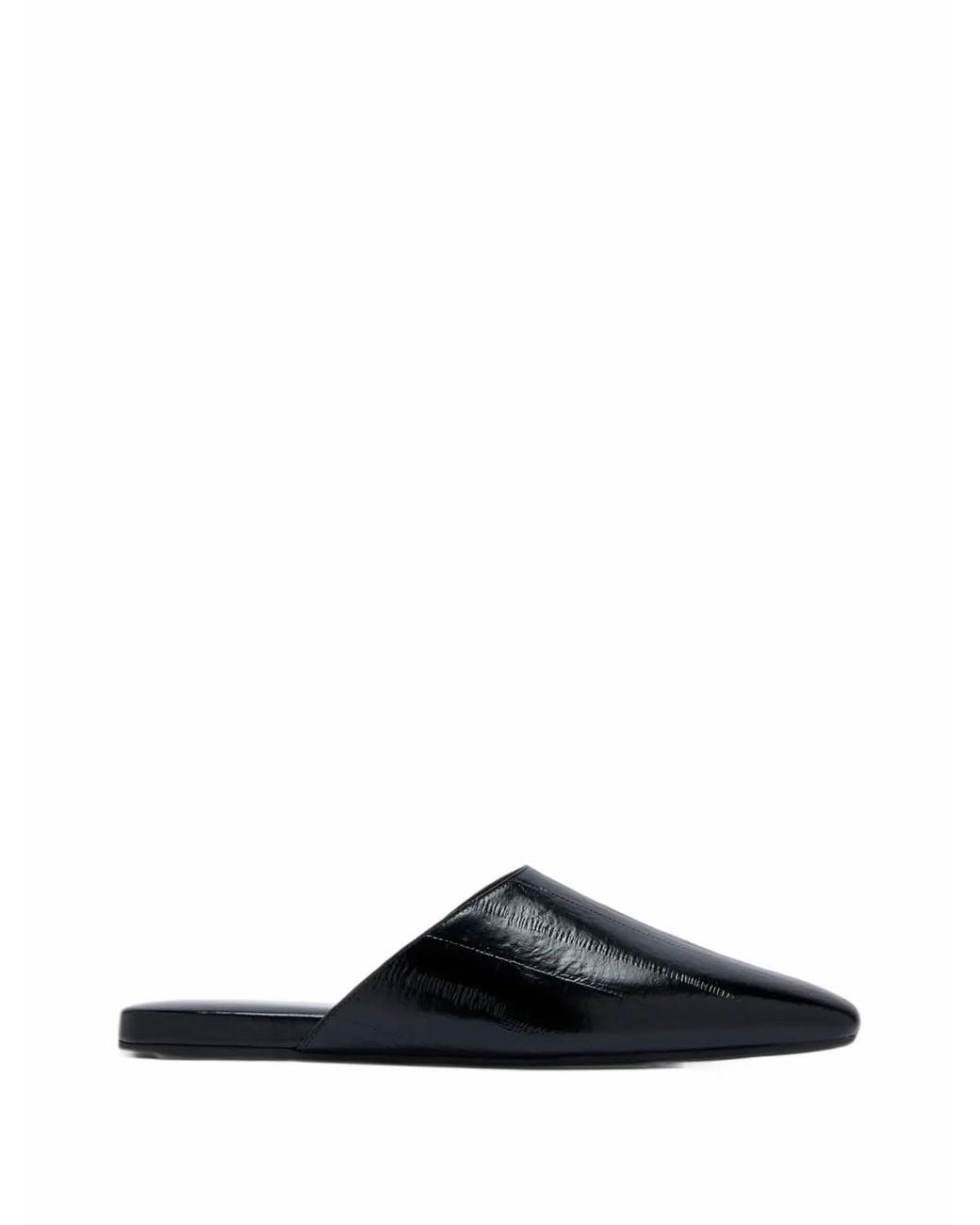 Neous Black Nusakan Eel Skin Mules