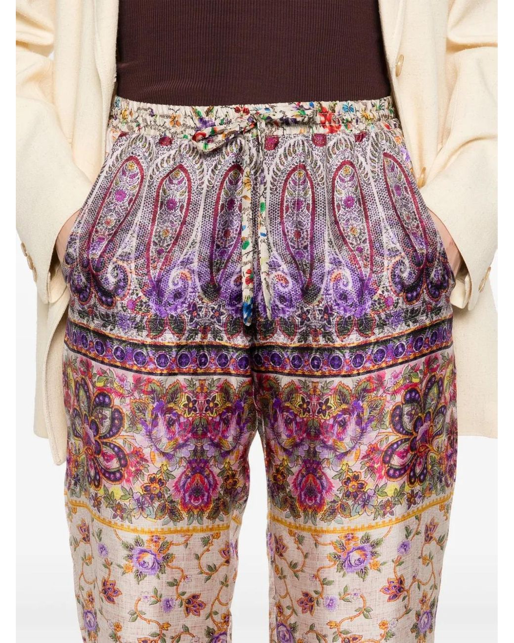 Pierre Louis Mascia Purple Aloe Tapered Trousers