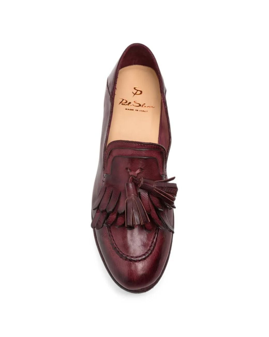 PAUL SILENCE Purple Tassel-Detail Fringed Loafers