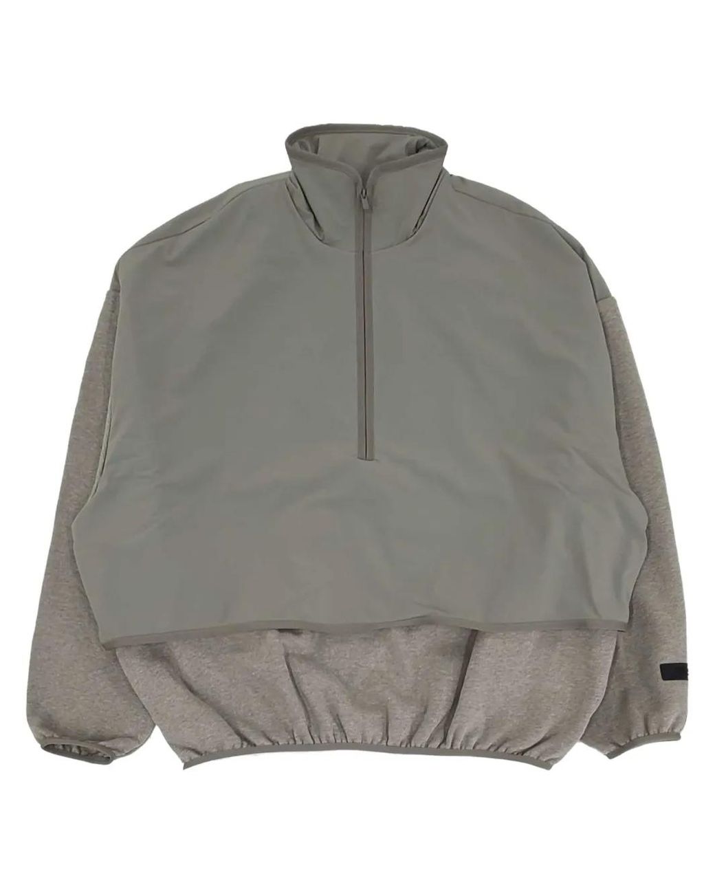 Fear Of God Gray Funnel Neck Panelled Sweatshirt for men