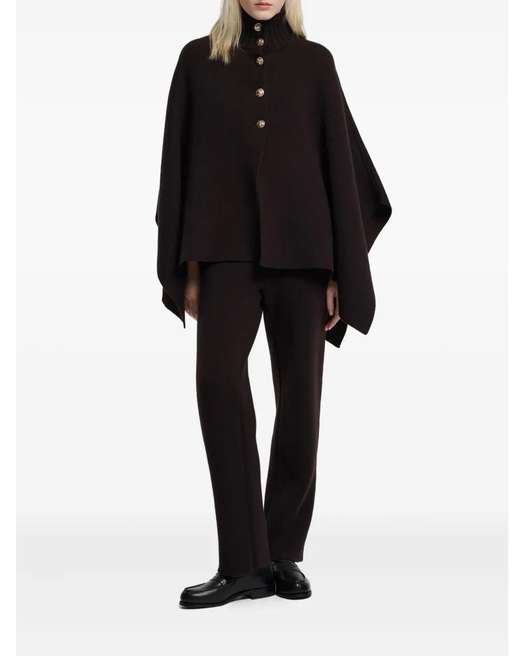 Barrie Brown High-Neck Poncho
