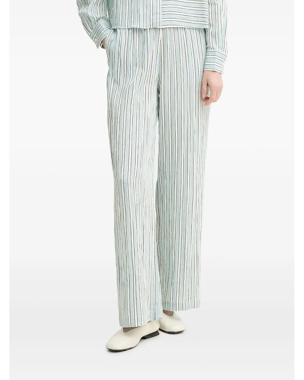 Marc O' Polo Blue Stripe-Pattern Trousers
