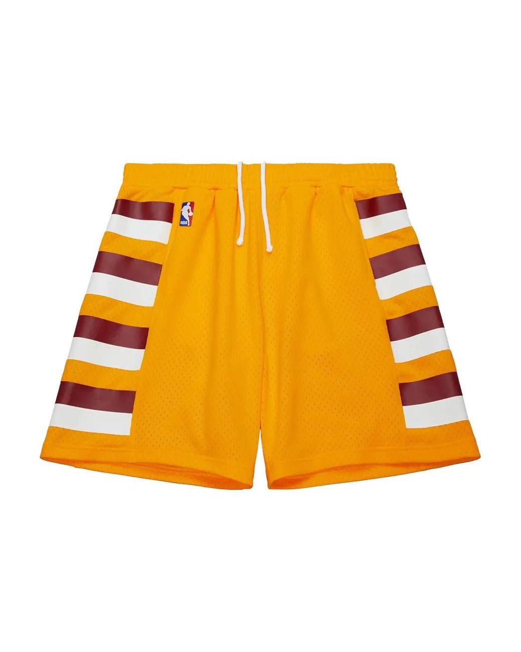 Mitchell & Ness Yellow X Cleveland Cavaliers 2004-05 Swingman Alternate Striped Shorts for men