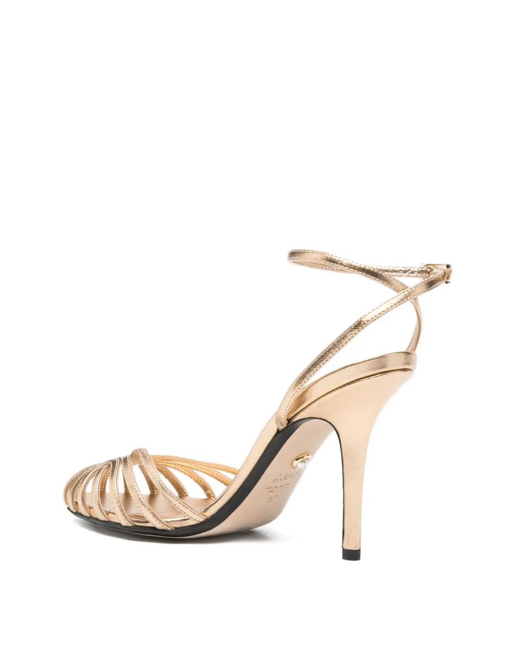 ALEVI Metallic Sandales En Cuir