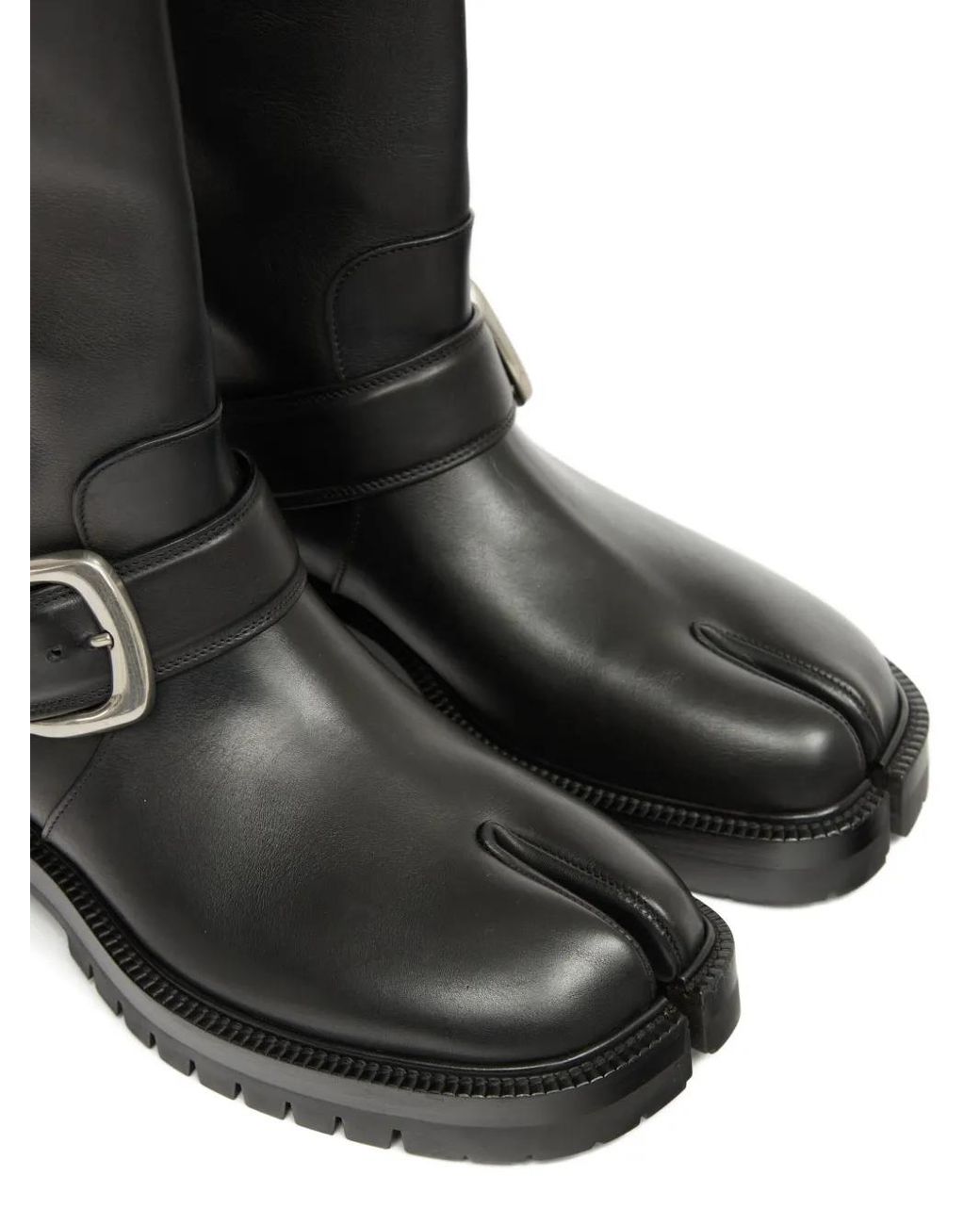 Maison Margiela Black Tabi County Knee-High Boots for men