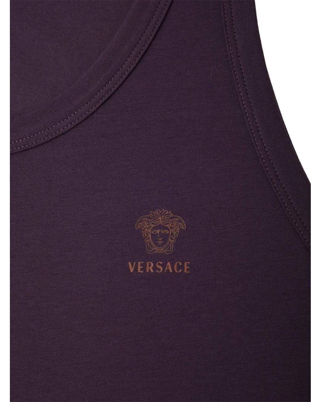 Printable Coint Versace Medusa-Print Vest in Purple for Men | Lyst