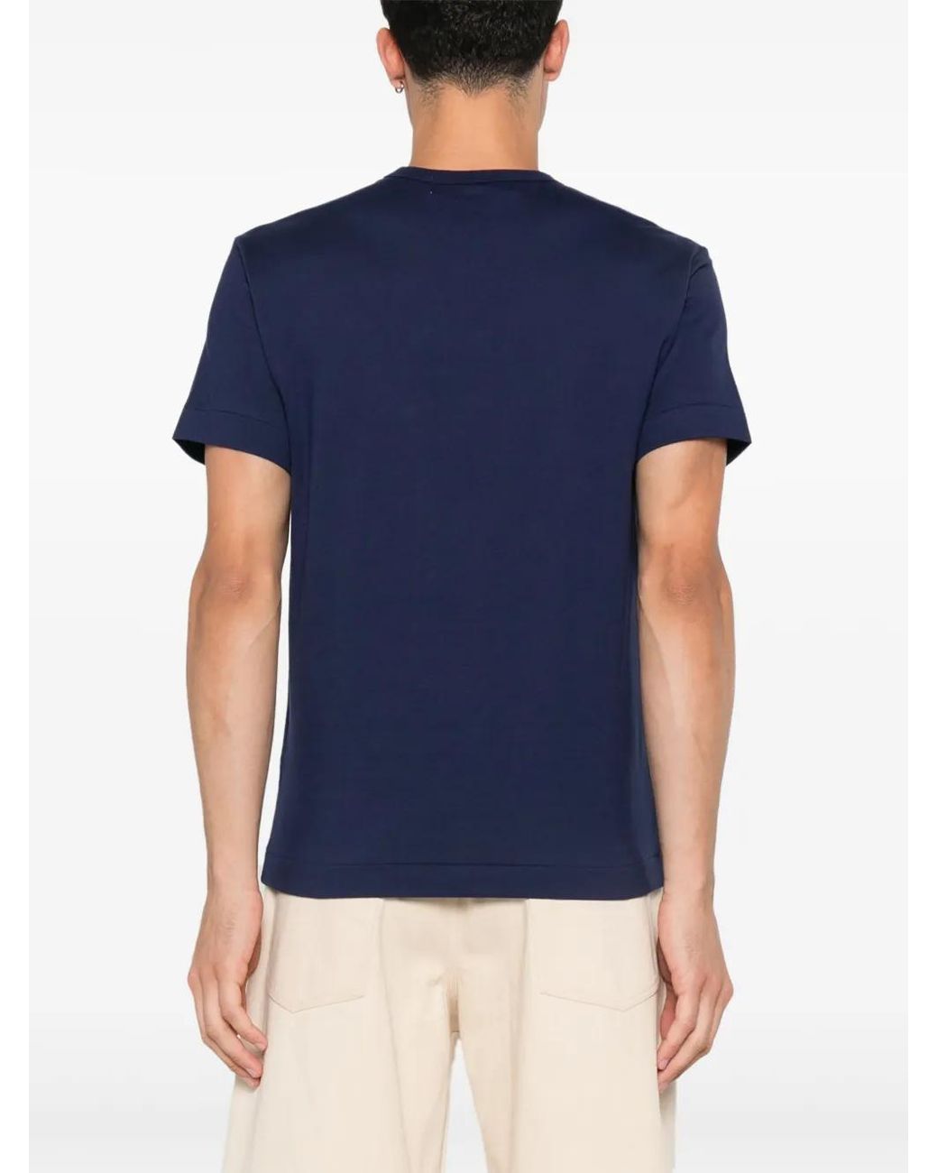 COMME DES GARÇONS PLAY Blue Heart-Print T-Shirt