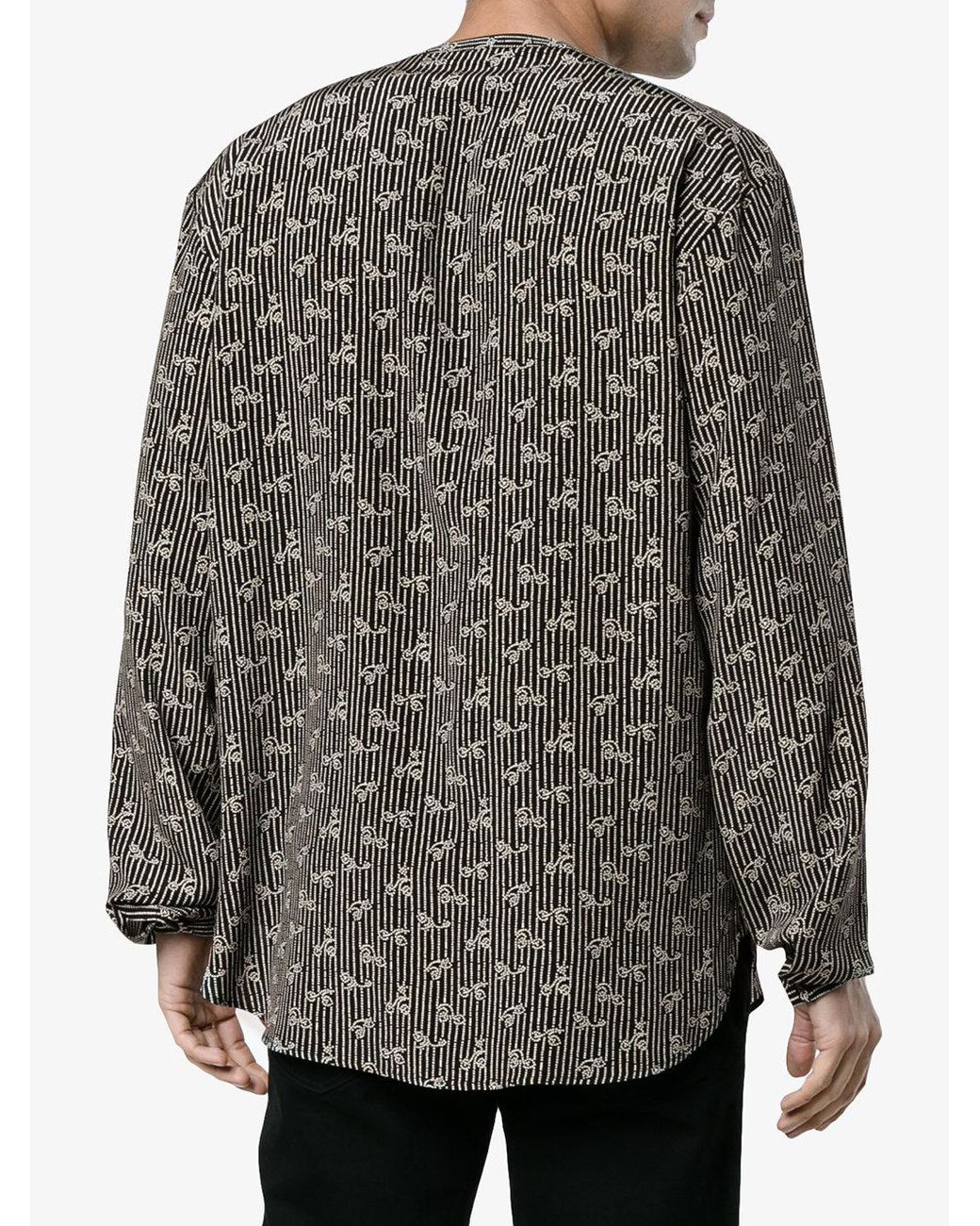 トップス Saint Laulent paisley shirt Saint Laurent Paisley Print Wool Shirt – Zoo Fashions