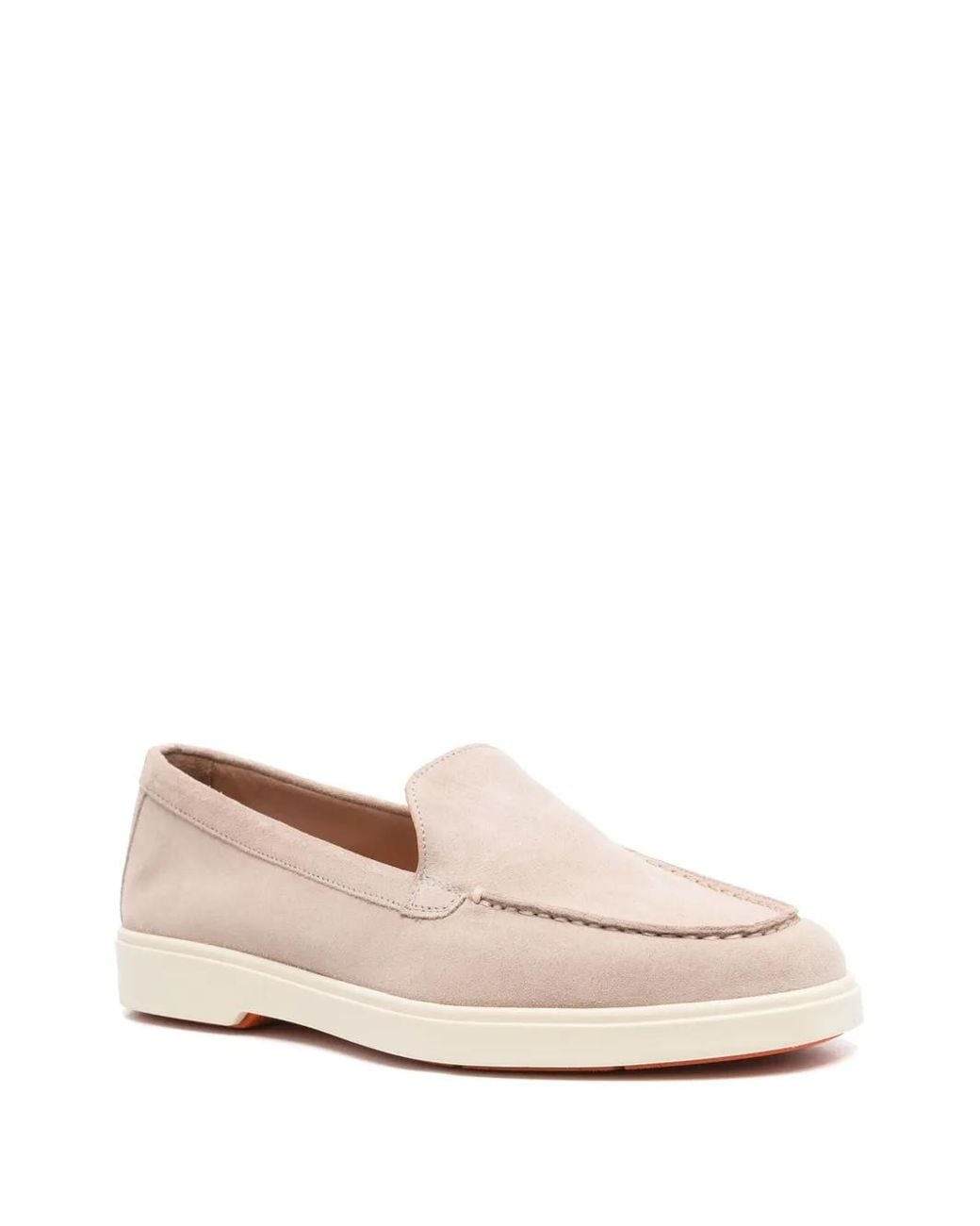 Santoni Natural Suede Loafers