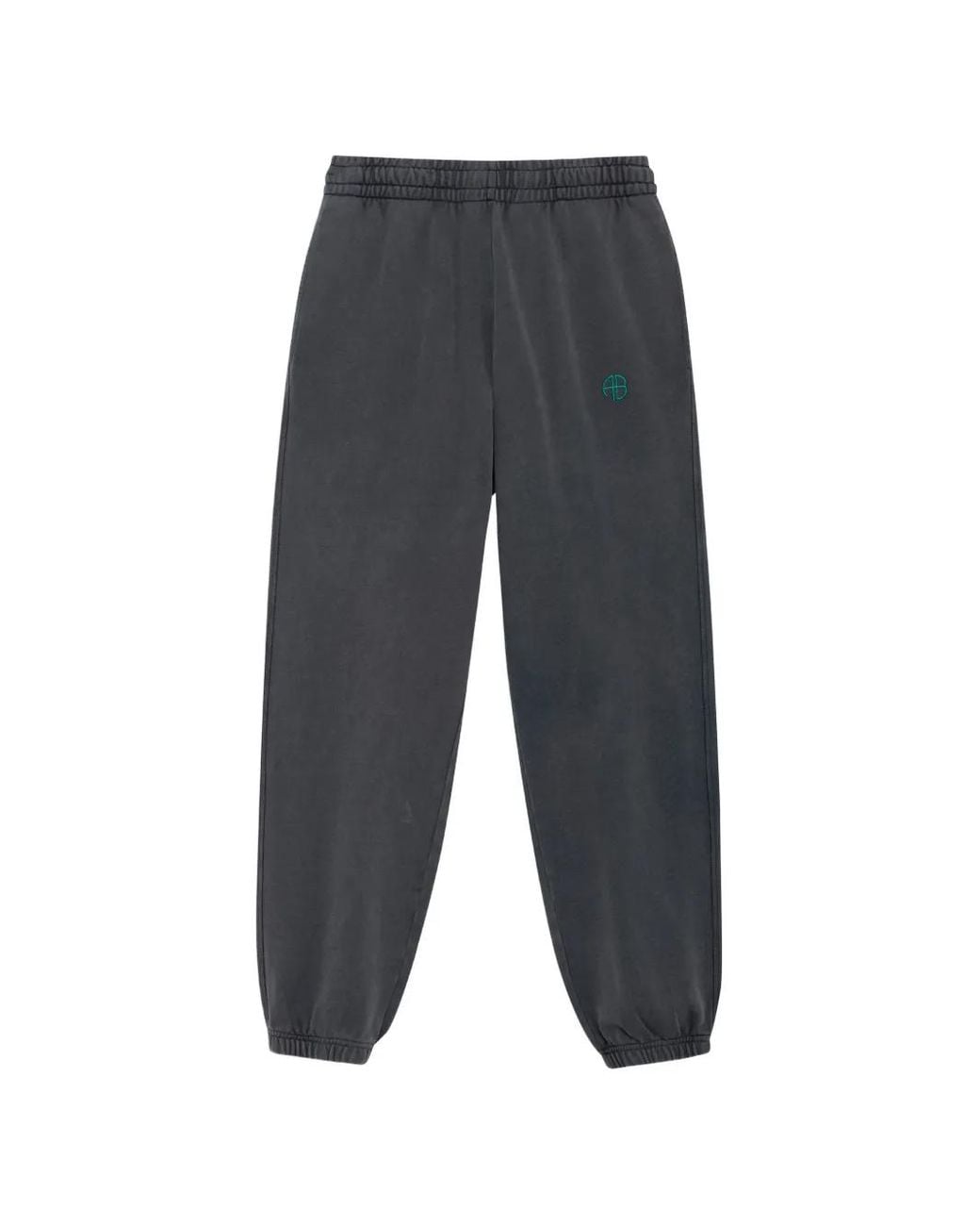 Anine Bing Blue Karter Logo-Embroidered Track Pants