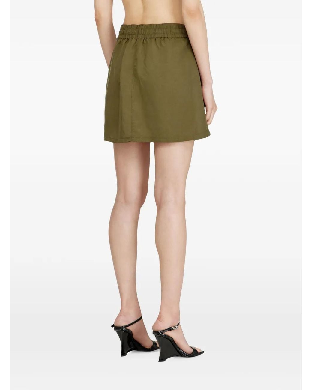 DIESEL Green O-Cean-S2 Pocket Elasticated Mini Skirt