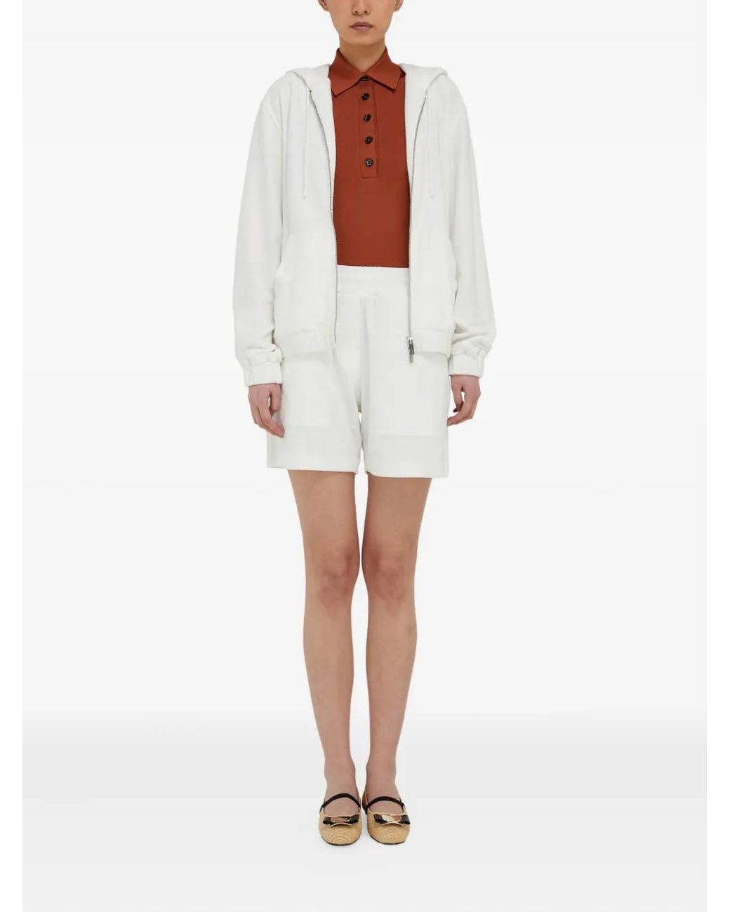 Ferragamo White Monogram Pocket Shorts
