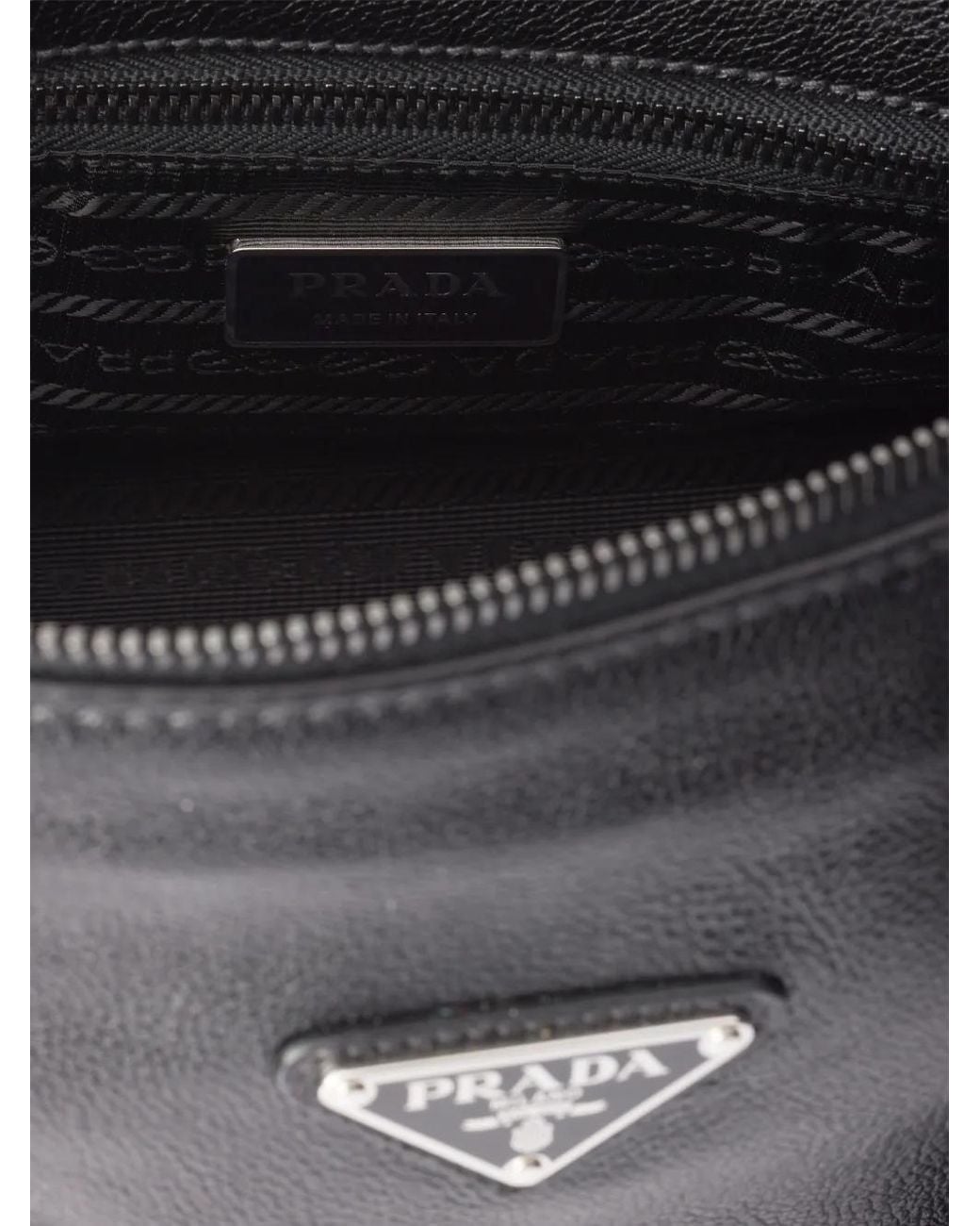 Prada Black Bonnie Medium Antiqued Leather Tote Bag
