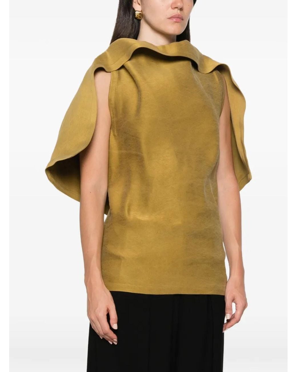 Magda Butrym Yellow Blouse À Dos Ouvert
