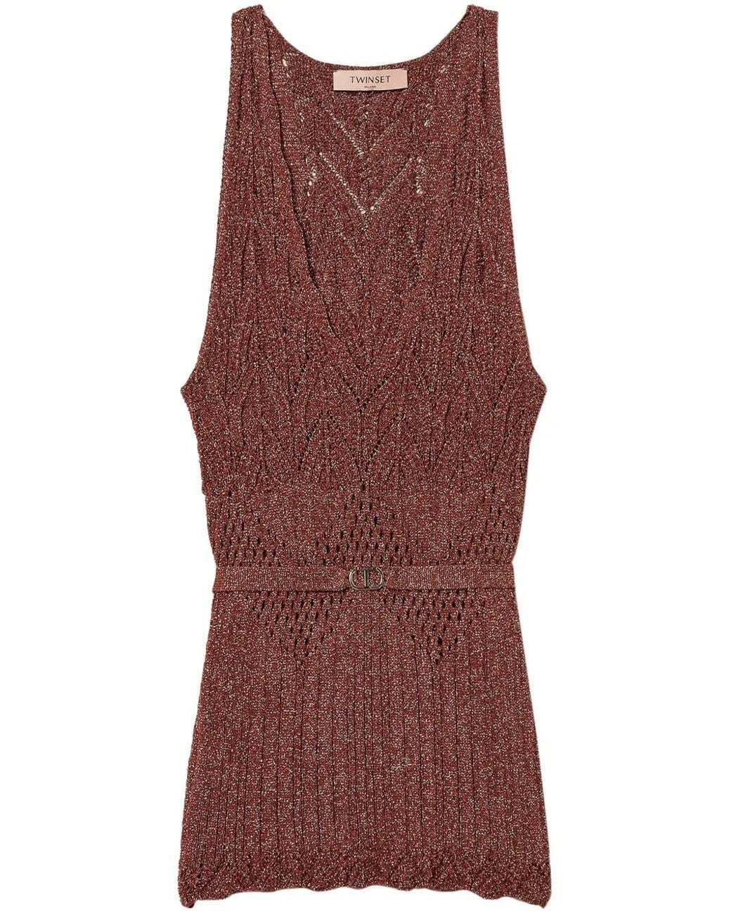 Twinset Gebreide Top in het Purple