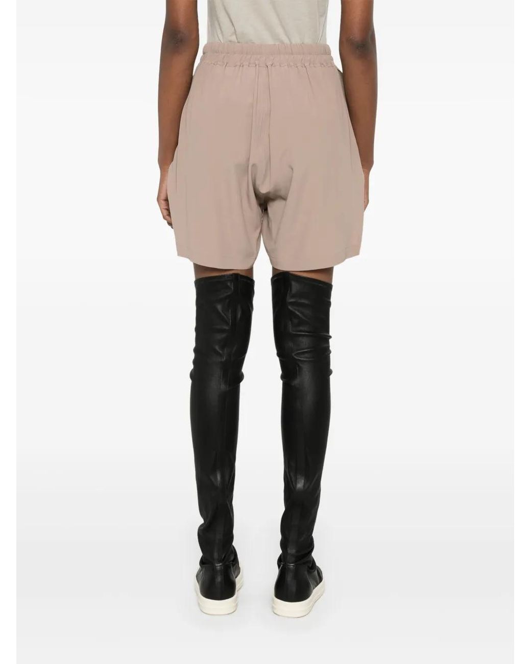 Rick Owens Natural Drawstring Shorts