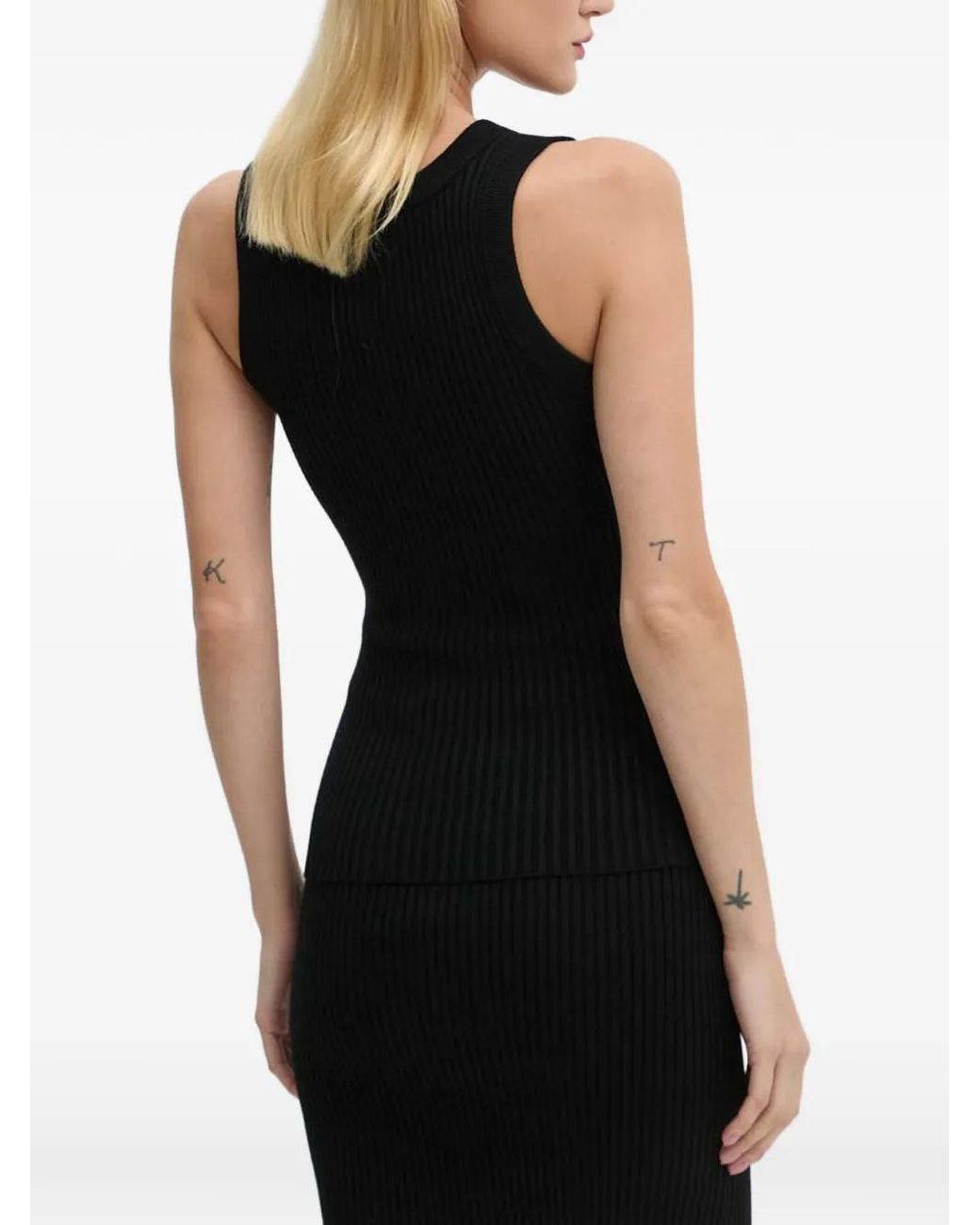 Moschino Black Ribbed Top