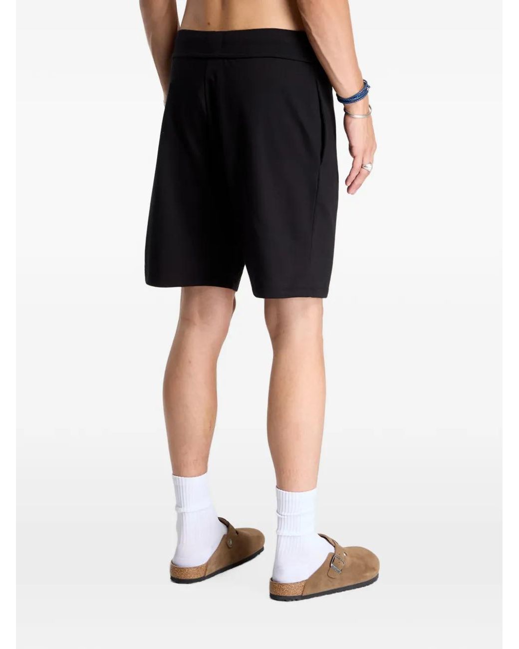 HUGO Black Logo-Print Loungewear Shorts for men