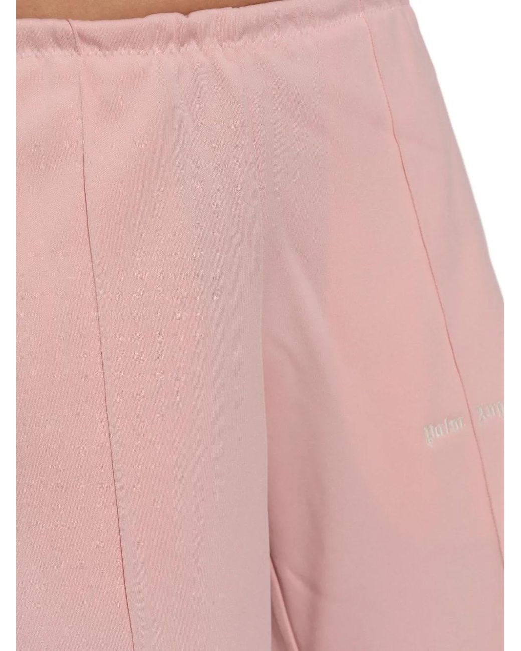 Palm Angels Pink Logo-Embroidered Side-Stripe Track Pants