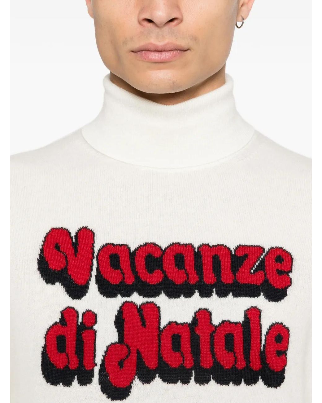 Mc2 Saint Barth White Turtleneck Sweater for men