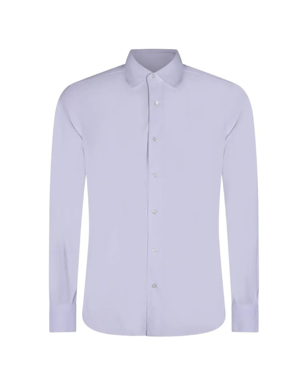 Mazzarelli Purple Buttoned Shirt for men