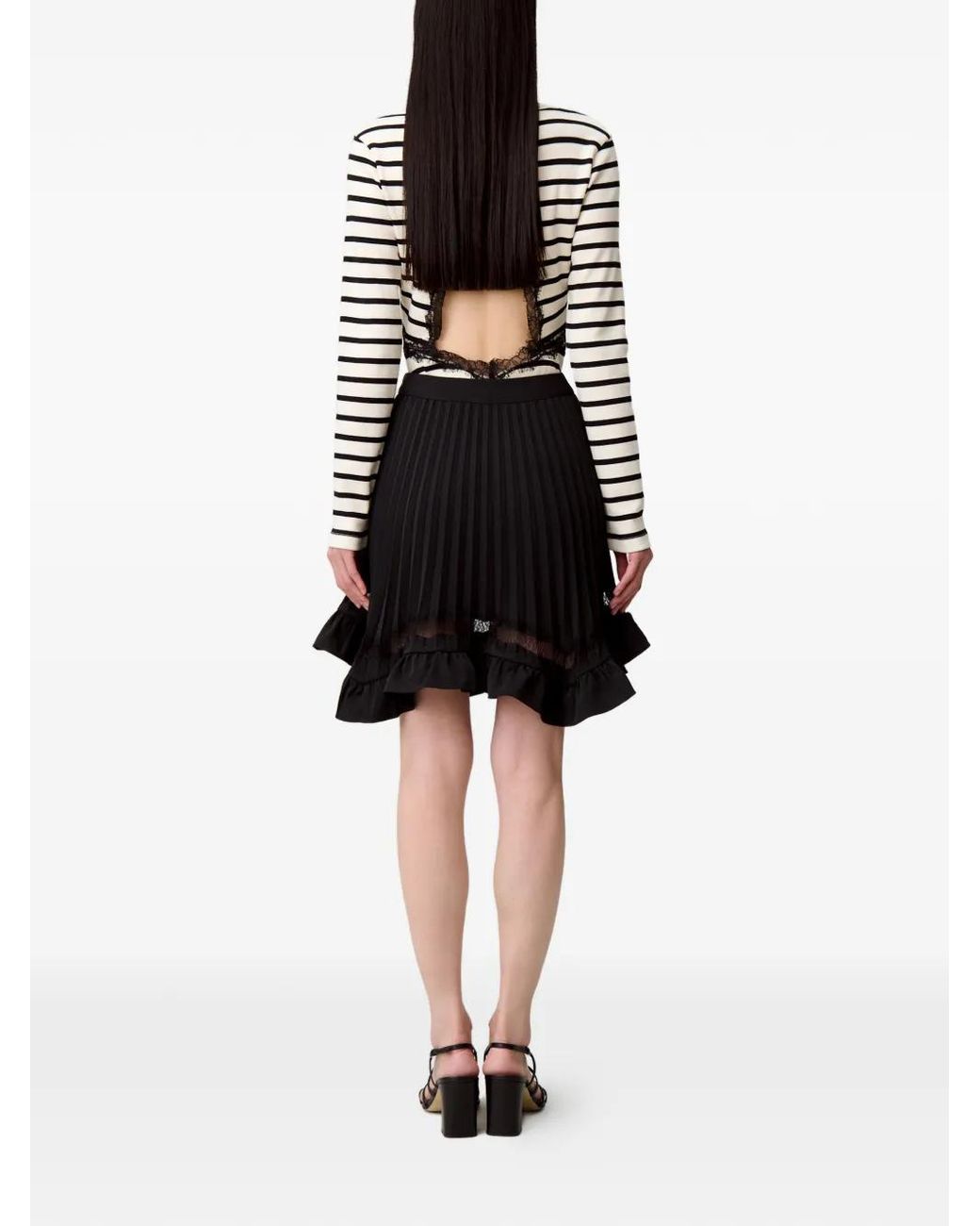 Jupe Évasée À Design Plissé Claudie Pierlot en coloris Black